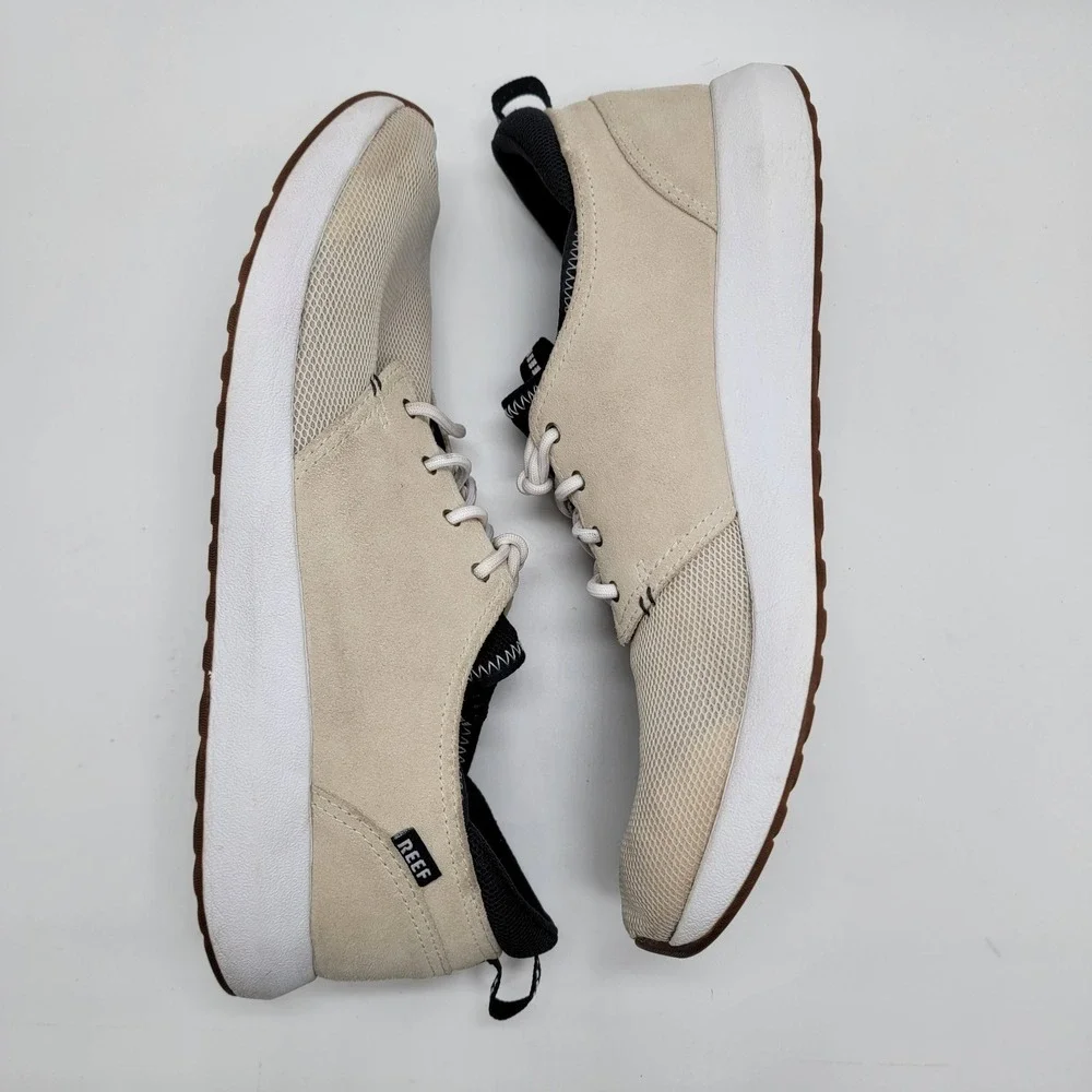 Reef Cruiser Casual Surf Shoes Comfort Men's Size 11 Tan Ivory Navy Sneakers